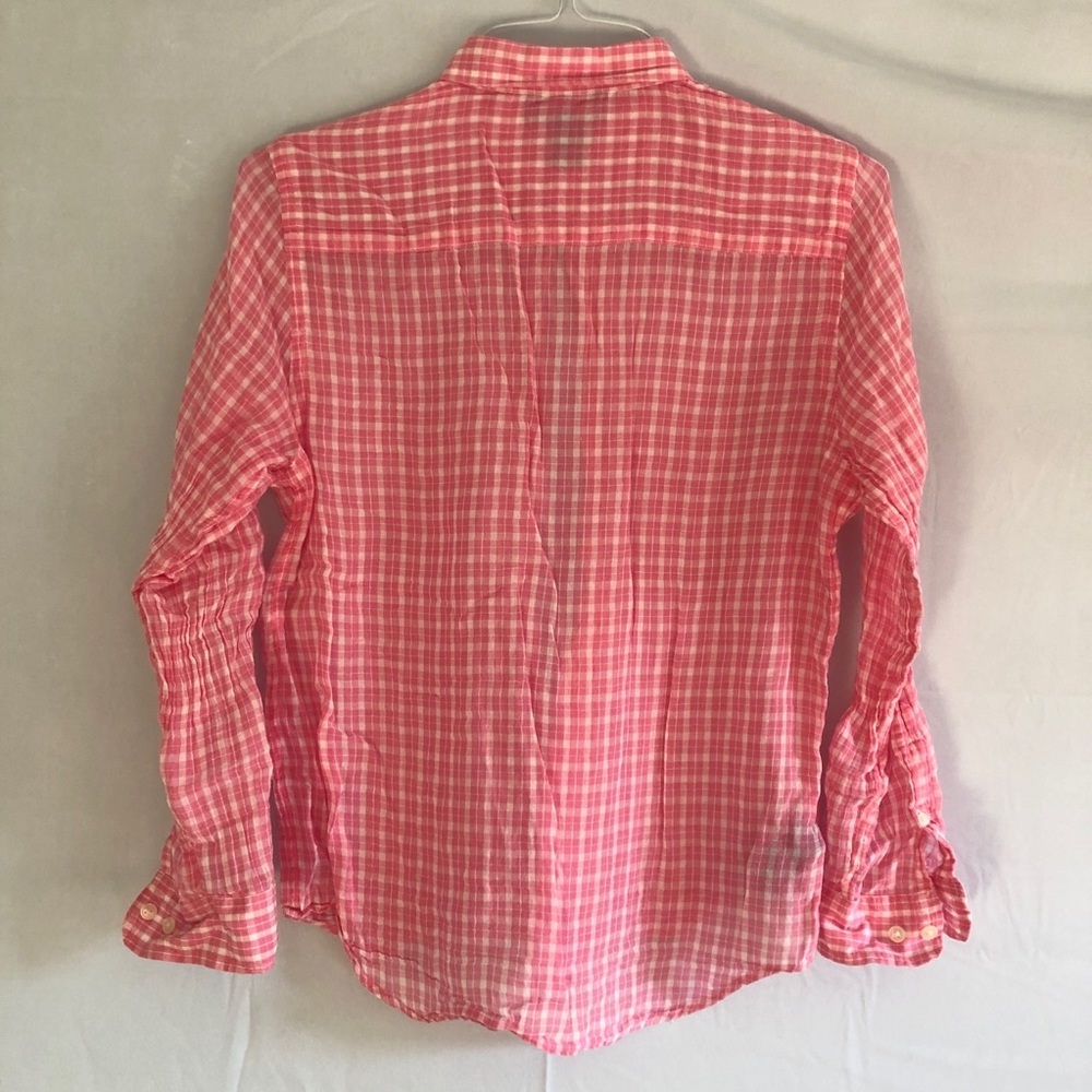 Pink plaid button down - Picture 3 of 3